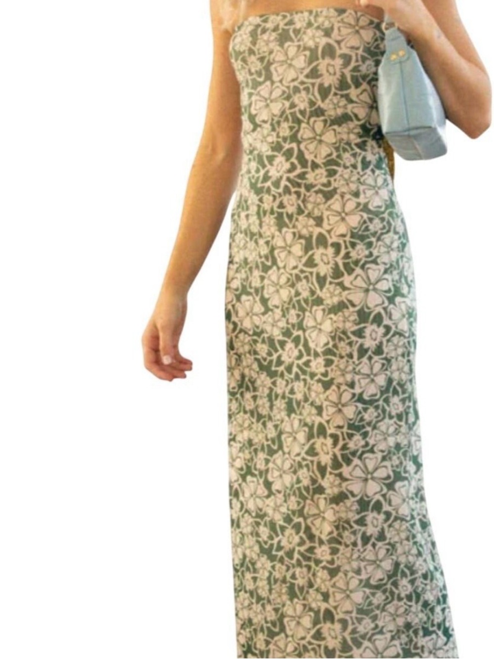 Strapless Floral Maxi Dress VRG GRL